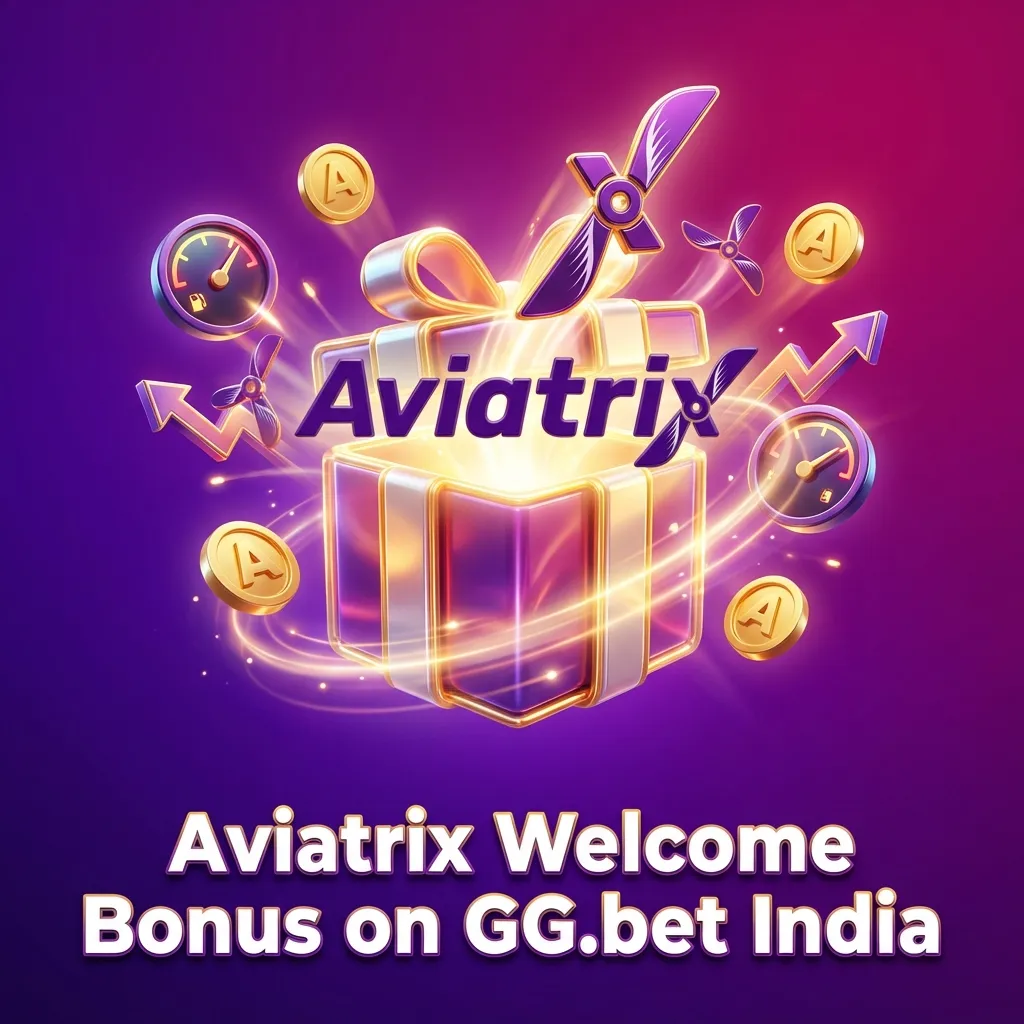GG.bet India Aviatrix welcome bonus promo showing 200% casino bonus up to ₹50,000 for new players registering and depositing in INR