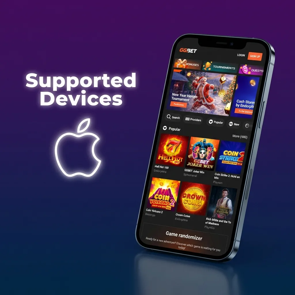 Graphic showing GG.bet Aviatrix supported Apple devices: iPhone SE–15 Pro and recent iPad, iPad Air, iPad Pro models.