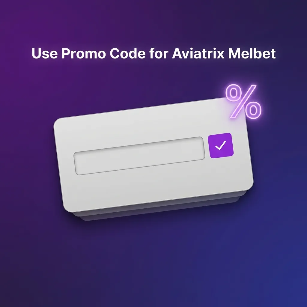 Aviatrix Melbet promo screen showing AVIATRIXINDIA code field for signup or deposit bonus offer