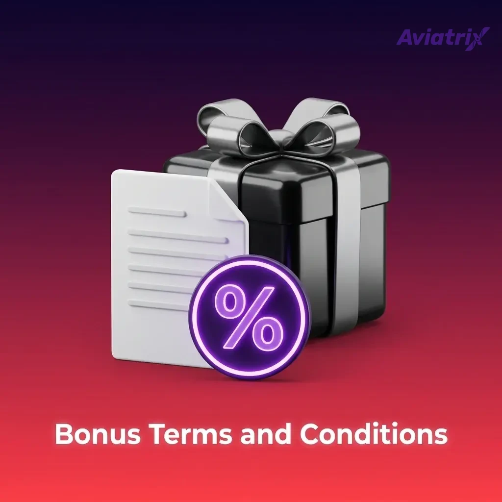Aviatrix bonus terms and conditions list showing wagering rules, time limits, game contribution, bet caps and restrictions